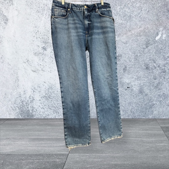 Good American Blue Straight Leg Jeans - Picture 2 of 5